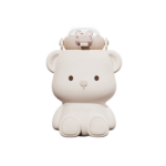 Bear Steel Water White Bottle
